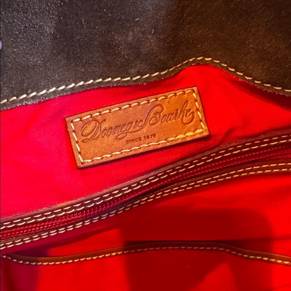 Dooney Bourke cocoa suede hadbag - Picture 11 of 12